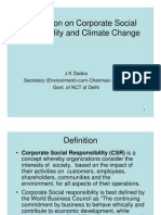 Presentation On Corporate Social Responsibility and Climate Change