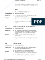 Description and Elimination of Frequently Occurring Errors: Errors When Starting Winkfpt