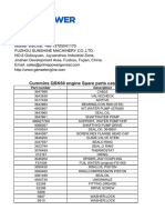 Cummins QSK60 Engine Spare Parts Catalog