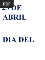 23 de Abril Dia Del Idioma Español