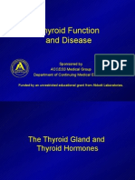 Thyroid Function and Disease: Sponsored by Department of Continuing Medical Education