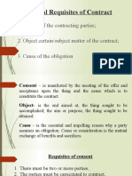 Essential Requisites of Contract