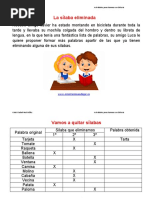 CONCIENCIA SILABICA Formamos Palabras La Silaba Eliminada PDF