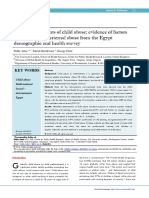 Social Determinants of Child Abuse: Evidence of Factors Associated With Maternal Abuse From The Egypt Demographic and Health Survey