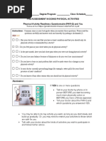 Pre-Assessment and PAR-Q