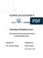 School of Economics: Marketing of Banking Service A