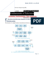 Fundamentals of TV (Scanning, Synchronization, Video Signals Etc.)