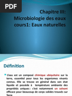 Chapitre III: Microbiologie Des Eaux Cours1: Eaux Naturelles