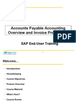 Accounts Payable Accounting Overview and Invoice Processing: SAP End-User Training