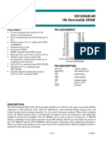 DS1220AB/AD 16k Nonvolatile SRAM: Features Pin Assignment