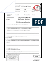 Atividades Cidade e Campo 3º Ano