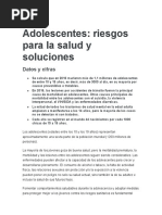 Riesgos en La Salud en Adolescentes - Oms