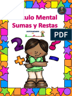 Cálculo-Mental-Sumas-y-Restas Primaria PDF