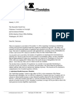 Heritage Foundation Letter To Chairman Issa - January 11, 2011