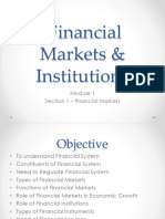 FMI Module I - PPT - An Introduction To Financial System and Its Constituents - Student