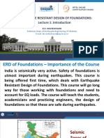 Earthquake Resistant Design of Foundations: Lecture 1: Introduction