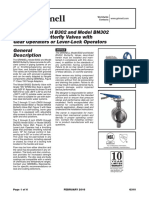 GRINNELL Model B302 and Model BN302 Grooved End Butterfly Valves With Gear Operators or Lever-Lock Operators General Description