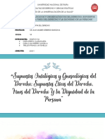 Diapositivas - Supuestos Ontológicos y Gnoseológicos Del Derecho Supuestos Éticos Del Derecho, Fines Del Derecho Y La Dignidad de La Persona