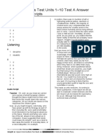 Cumulative Skills Test Units 1-10A Answer Key + Audio Script