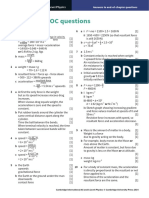 Answers To EOC Questions: Cambridge International AS Level Physics