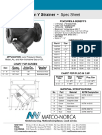 140F Cast Iron Y Strainer - Spec Sheet: Features & Benefits