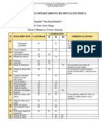 Inventario Del Departamento de Educacion Fisica 2017 1