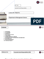 Lecture 05 / Week No.: Course Code: MGT 304 Course Title: Corporate Social Responsibility