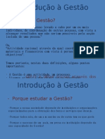 Introdução À Gestão - Aula 1