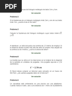 Calcular La Hipotenusa Del Triángulo Rectángulo