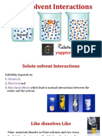 Solute Solvent Interactions PPI BPII - I