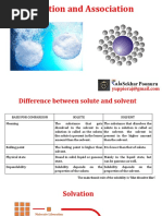 Solvation, Association and Dissociation