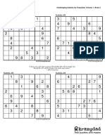 Sudoku #1 Sudoku #2: Challenging Sudoku by Krazydad, Volume 1, Book 2