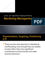 Marketing Management: Lecture - 4th - Segmentation, Targeting & Positioning