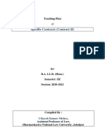 Contracts - Teaching Plan and Reading Material - B.A.LL.B. (Hons.) - Sem-III PDF