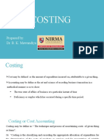 Costing: Prepared By: Dr. B. K. Mawandiya