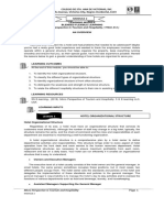 Prelim. Module 2. Lesson 5 - 8. Hotel Organizational Structure (Micro Perspective) PDF