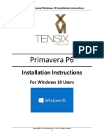 Primavera P6 Professional Windows 10 Installation Instructions 1