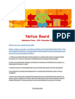 Notice Board: Submission Date: 19th November 219