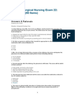 Medical-Surgical Nursing Exam 22: NLE Style (80 Items) : Answers & Rationale