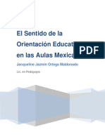 El Sentido de La Orientacion Educativa en Las Aulas Mexicanas