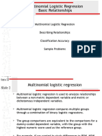 Multinomial Logistic Regression Basic Relationships