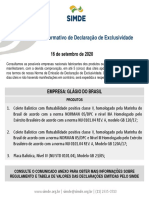 IDE 005/20 - Informativo de Declaração de Exclusividade GLAGIO 16/09/2020S