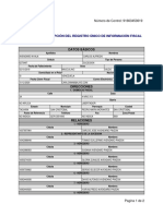 Planilla de Inscripción Del Registro Único de Información Fiscal