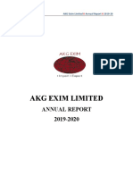 Akg Exim Limited Akg Exim Limited Akg Exim Limited: Annual Report Annual Report 2019-2020