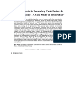 Slum Residents As Secondary Contributors in Market Economy - A Case Study of Hyderabad"