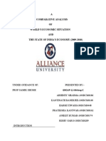 Comparative Analysis OF WORLD'S ECONOMIC SITUATION AGAINST INDIA'S ECONOMIC SITUATION IN 2009-10