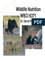 Wildlife Nutrition WSCI 6371: Dr. David Hewitt