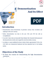 Demonetisation and Its Effect