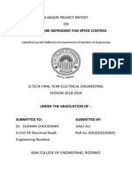 Temperature Dependent Fan Speed Control: Submitted Partial Fulfilment of Requirement of Bachelor of Engineering