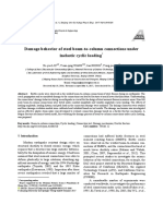 Damage Behavior of Steel Beam-To-Column Connections Under Inelastic Cyclic Loading